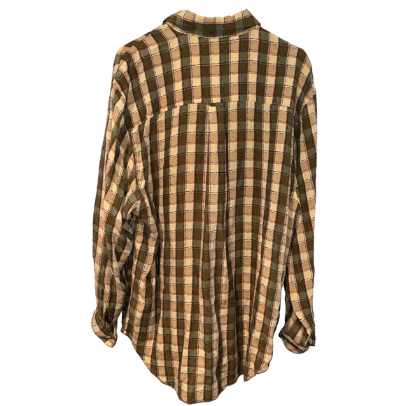 The Territory Ahead Textured Plaid Explorers Shirt Mens L Vintage 90s - Picture 7 of 7